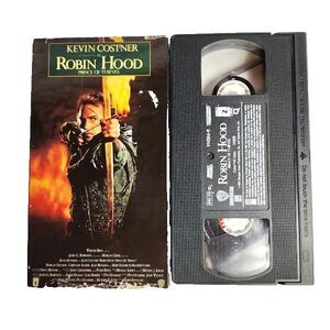 Robin Hood Prince of Thieves VHS Action Adventure Kevin Costner Movie 1991 PG 13